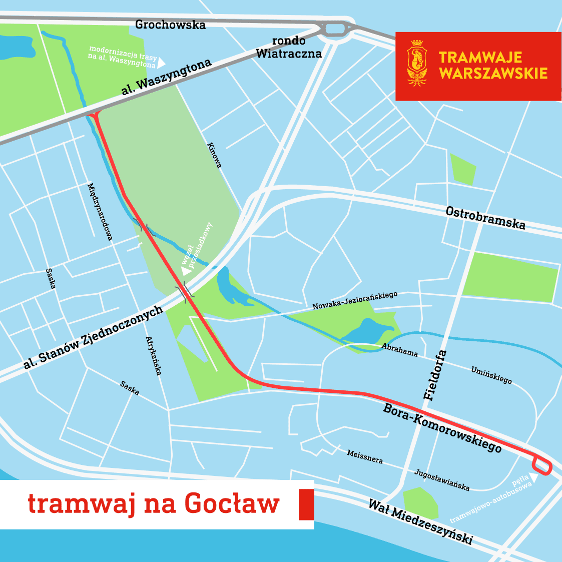 Trasa Tramwaju na Gocław / autor: Tramwaje Warszawskie. 